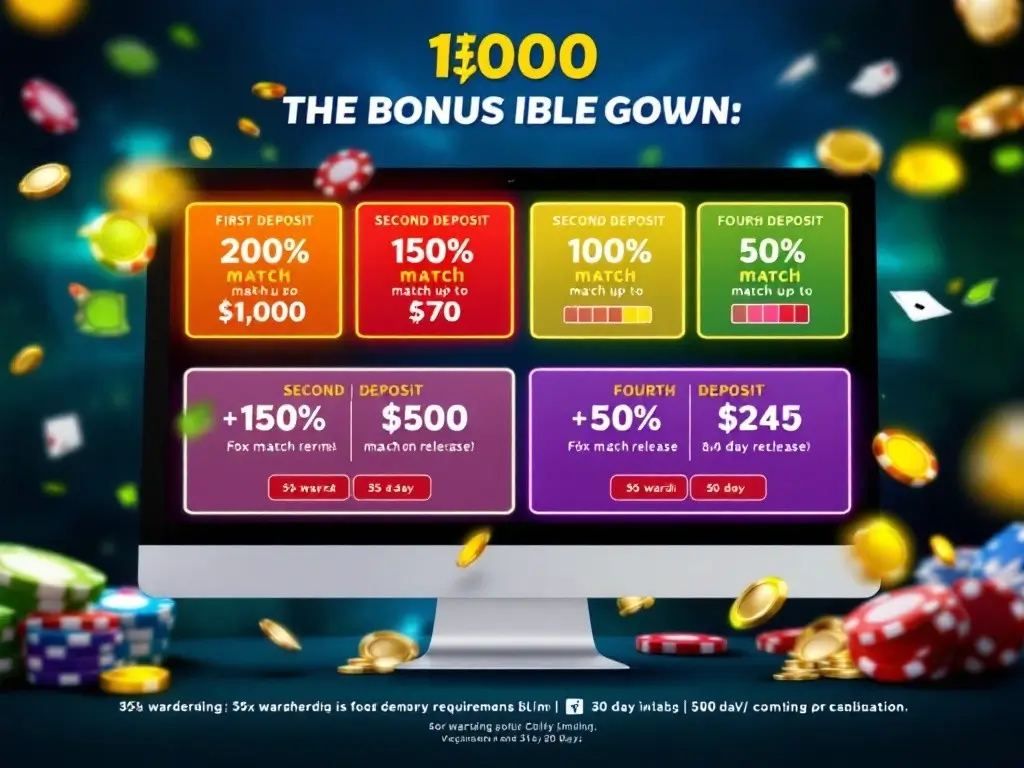Online poker bonus chart